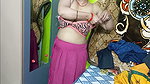 Beautiful Bhabhi Wearing Yellow Sari