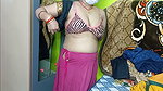 Beautiful Bhabhi Wearing Yellow Sari