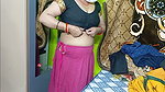 Indian Beautiful Bhabhi in Yellow Color Sari.