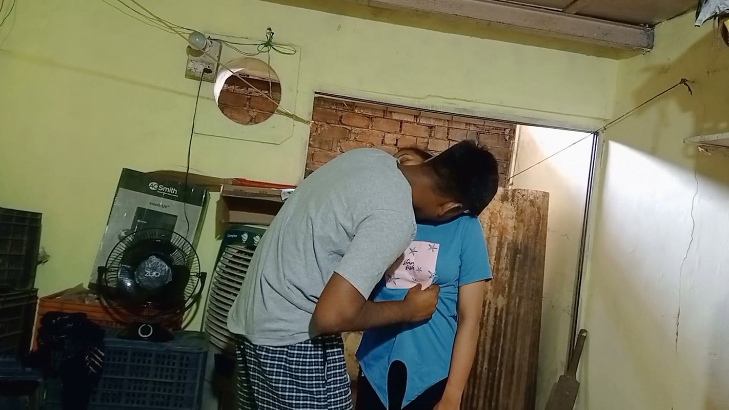 Slapping on Her Ass so Hardly and Make Her to Take Blowjob
