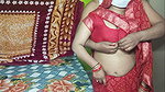 Stepbrother in Law Left Stepsister in Law in Red Saree