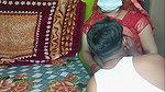 Stepbrother in Law Left Stepsister in Law in Red Saree