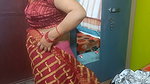 Very Beautiful Indian Bhabhi in Red Saree