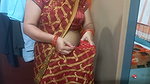 Very Beautiful Indian Bhabhi in Red Saree