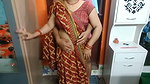 Very Beautiful Indian Bhabhi in Red Saree