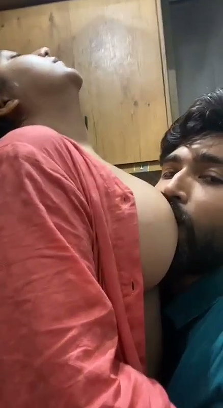 Beautiful Wife boobs sucking in kitchen2