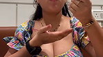 busty kannadiga girl cleavage in blue top2