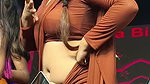hot bhojpuri actress sexy navel and boobs in grey saree2