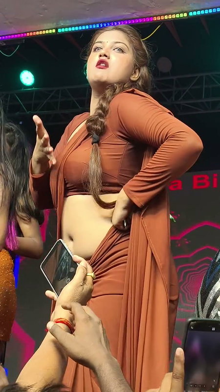 hot bhojpuri actress sexy navel and boobs in grey saree2