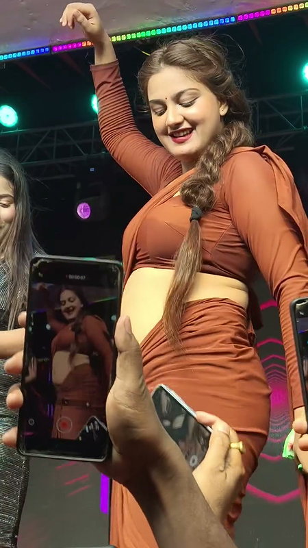 hot bhojpuri actress sexy navel and boobs in grey saree2