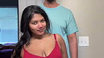 hot desi girl only in red bra with bf2