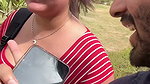 huge tits of desi lady jiggling while walkin in red top2