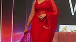 sadhika venugopa sexy navel in red saree2