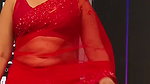 sadhika venugopa sexy navel in red saree2