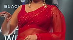 sadhika venugopa sexy navel in red saree2