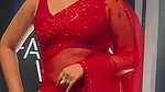 sadhika venugopa sexy navel in red saree2