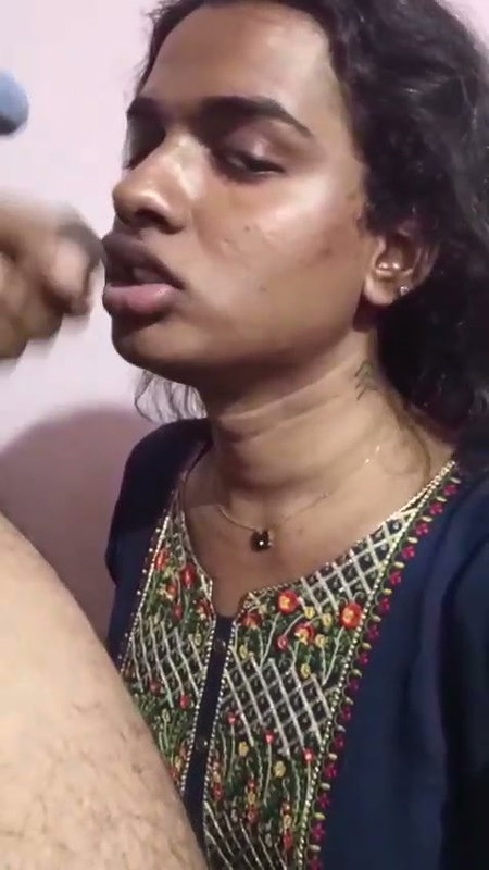 Trans gives blowjob and cum in mouth2