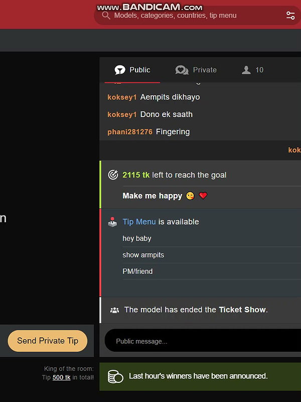 Samiksha stripchat ticket show