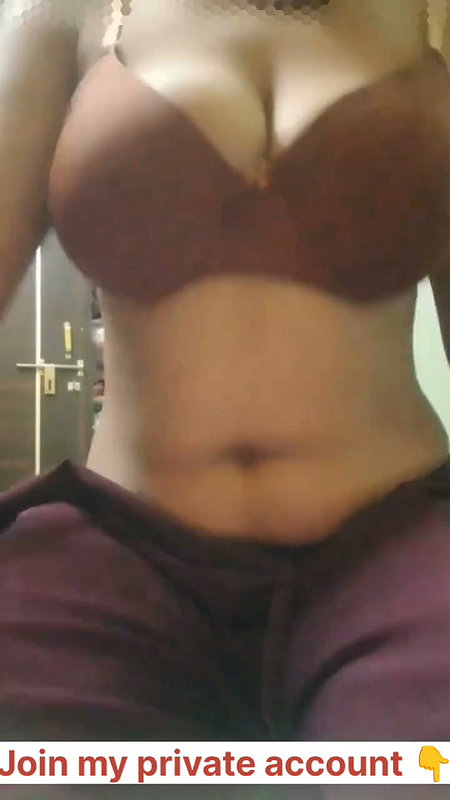 Desi Girl Next Door Casual T-shirt Reveal to Sexy Bra & Denim Shorts