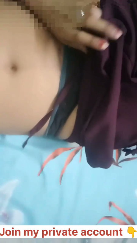 Desi Girl Next Door Casual T-shirt Reveal to Sexy Bra & Denim Shorts