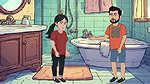 Hardcore couple sex in bathroom shower hot hardcore sex