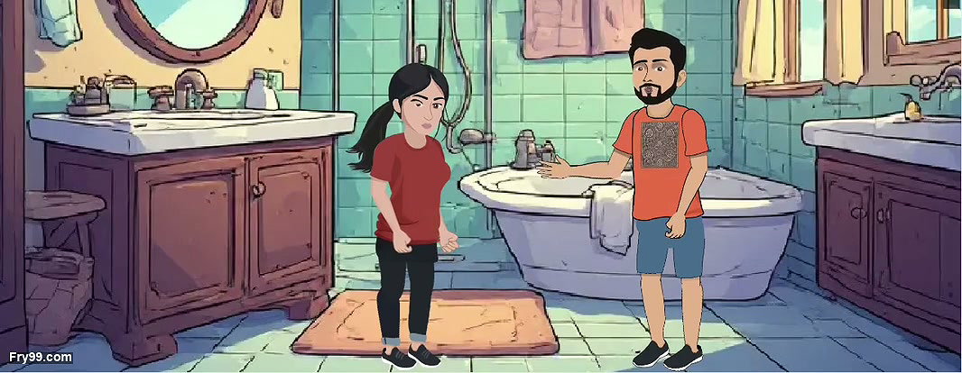 Hardcore couple sex in bathroom shower hot hardcore sex