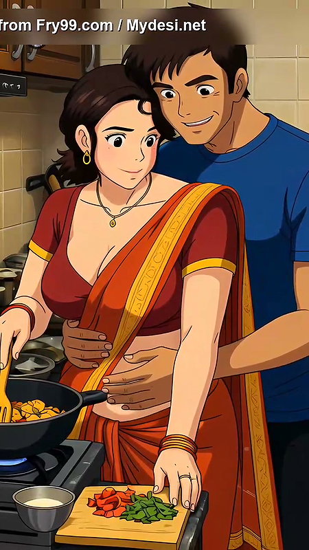 honeyafterhours stepmom at the kitchen cooked for me and me as stepson makeing her mood
