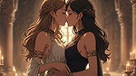 Kissing Orgasm of Mature Women, AI Generated Cartoon content, Uncensored video of 18 Year old Anime Girl