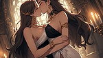 Kissing Orgasm of Mature Women, AI Generated Cartoon content, Uncensored video of 18 Year old Anime Girl