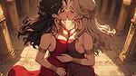 Kissing Orgasm of Mature Women, AI Generated Cartoon content, Uncensored video of 18 Year old Anime Girl