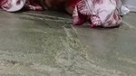 The beautiful step-sister took off her saree alone in the room and the stepbrother secretly saw the sister undressing