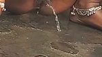 Village wife outdoor pee