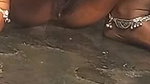 Village wife outdoor pee