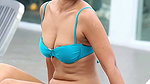STUNNING SEXY BOMBSHELL RAVISHING IN BIKINI SEDUCTION IN POOL2