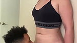 giving superb blowjob a Trans 22