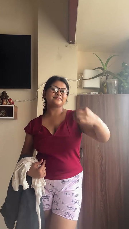 bengali girl sexy navel and boobs in black red costume2