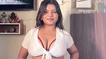 bengali girl sexy navel and boobs in black red costume2