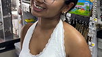 dusky girl deep big navel and boobs in white shirt2