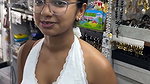dusky girl deep big navel and boobs in white shirt2