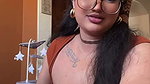 nri lady huge hanging tits om brown outfit2