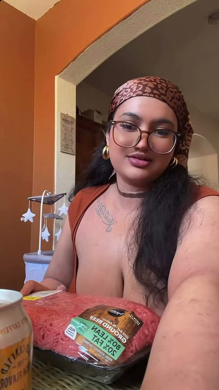 nri lady huge hanging tits om brown outfit2