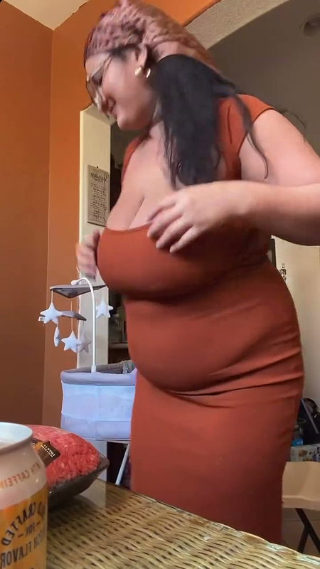 nri lady huge hanging tits om brown outfit2