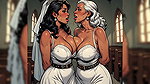 Sexy Indian Women in Church (ai Art)