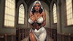 Sexy Indian Women in Church (ai Art)