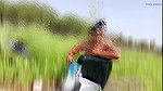 The desi stepsister of the village is bathing openly in the open field, bathing naked in the forest, brother-in-law is secretly watching the beautiful Bhabh