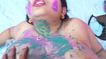 Holi Sex Stepbrother Applied Color to Stepsister