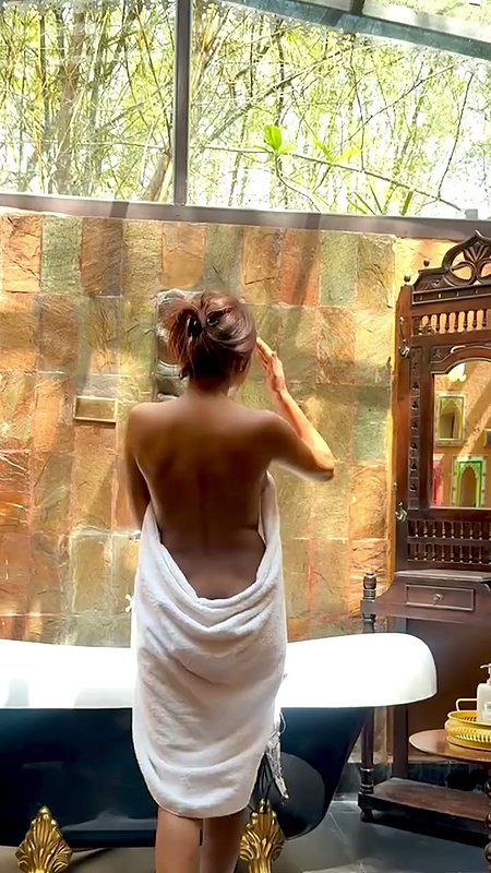 GF MATERIAL RITU DUSKY DESIRED IN LINGERIE AND TOWEL 2