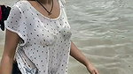 Model Vanshika Hapur Shower in River Nipples were Visible Through Her Clothes 2 2