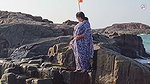Nair Fleshy Tummy ,Navel,Big Breasts ,Huge Ass in black Saree