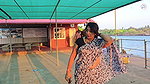 Nair Fleshy Tummy ,Navel,Big Breasts ,Huge Ass in black Saree